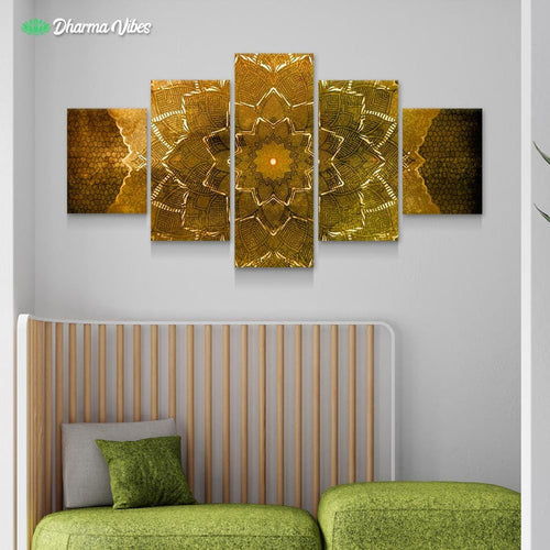 Yellow Flower by McAshe 5-Piece Canvas