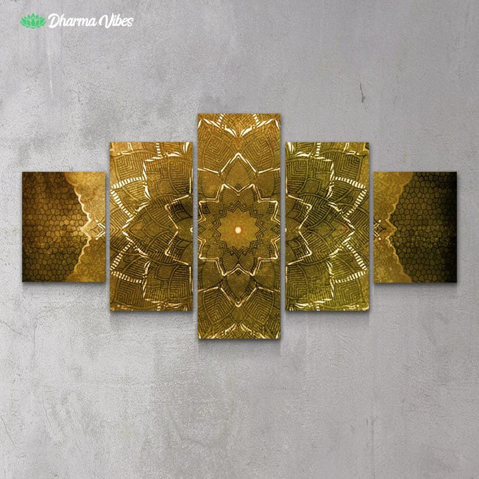 Yellow Flower by McAshe 5-Piece Canvas