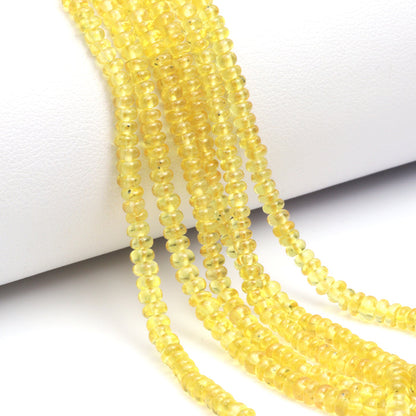 Yellow Sapphire 3mm Smooth Rondelles