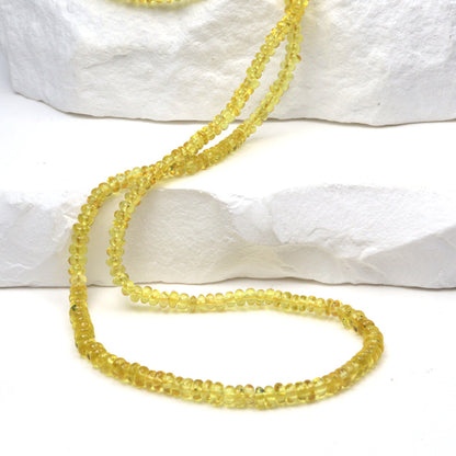 Yellow Sapphire 3mm Smooth Rondelles