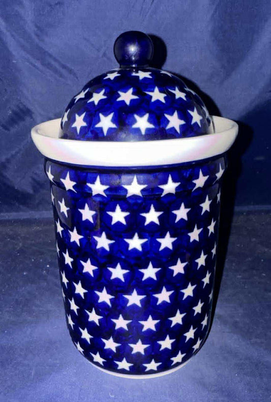 Zaklady Stars Canister with Lid 9" - Shape: GU1243 - Pattern: Stars (82)