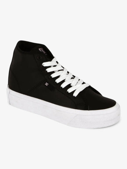 Zapatillas Dc Manual Hi Platform Mujer Negro Blanco