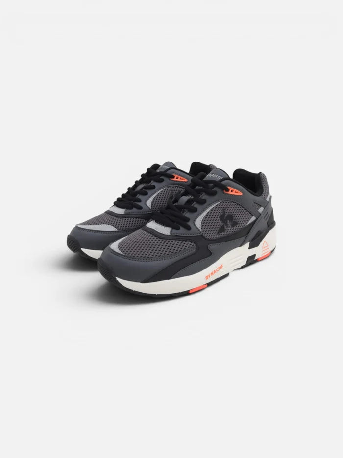 Zapatillas Le Coq Sportif R1100 Gris Oscuro Naranja