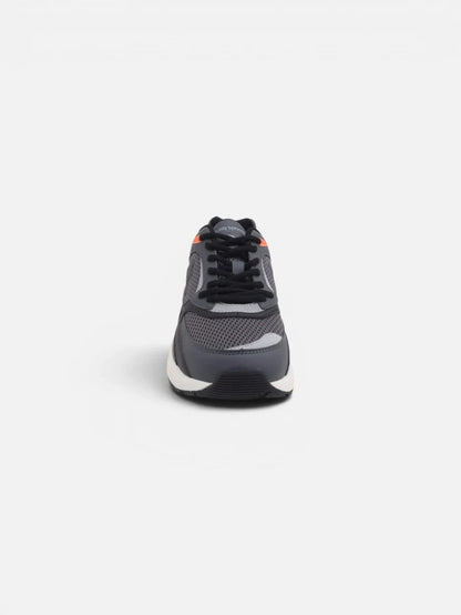 Zapatillas Le Coq Sportif R1100 Gris Oscuro Naranja