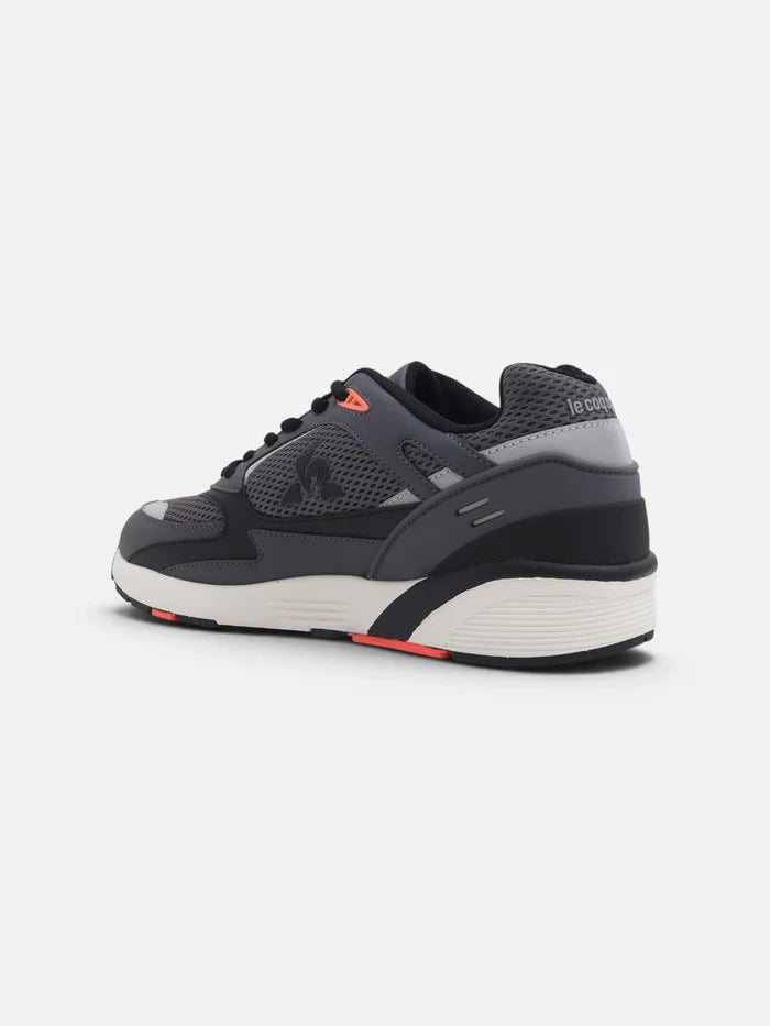 Zapatillas Le Coq Sportif R1100 Gris Oscuro Naranja